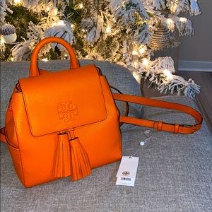 Tory Burch Thea Mini Backpack Orange Juice
